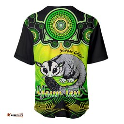 Personalised Australia Gemini Sugar Gilder Zodiac Baseball Jersey Shirt Auz Astrology Aboriginal Green