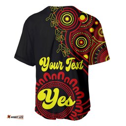 Personalised Australia Walk For Yes Baseball Jersey Shirt Indigenous Voice Aboriginal Red Vibe