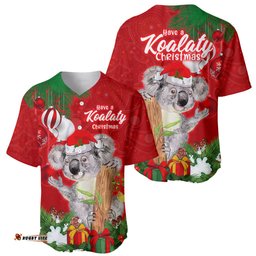 Koala Lover Baseball Jersey Shirt Australia Merry Christmas Aboriginal