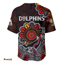 NRL Wests Tigers Combine Dolphins Rugby Baseball Jersey Shirt Aboriginal Vibe