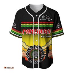 Panthers Baseball Jersey Shirt Go The Mighty Penrith Aboriginal Ver.02
