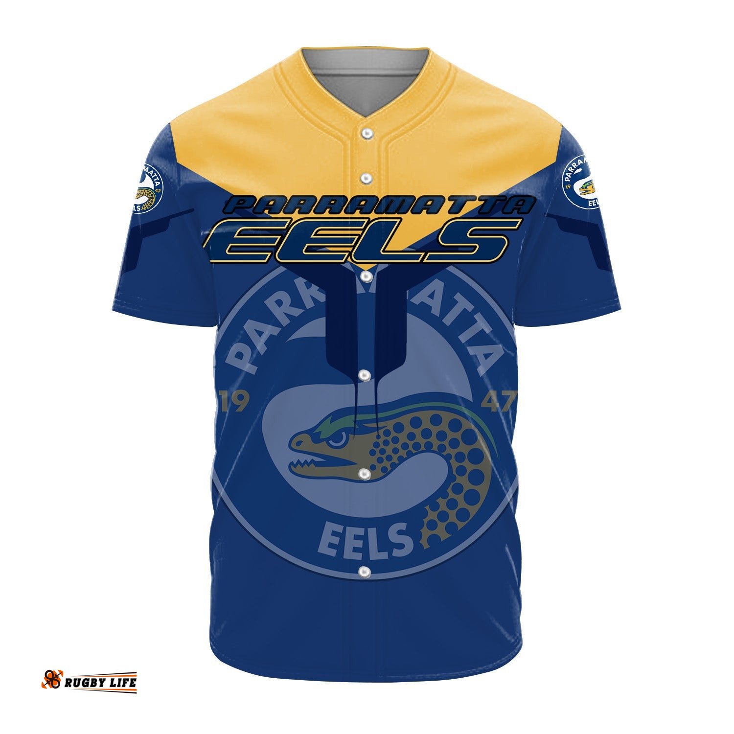 Parramatta Eels Baseball Jersey Shirt Drinking style NRL