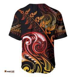 New Zealand Baseball Jersey Shirt Aotearoa Hei Tiki Maori Fern Tattoo Arty