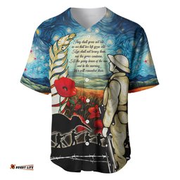 Kei Wareware Tatou New Zealand ANZAC Day Baseball Jersey Shirt Starry Night Inspo Style