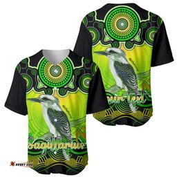 Personalised Australia Sagittarius Kookaburra Zodiac Baseball Jersey Shirt Auz Astrology Aboriginal Green