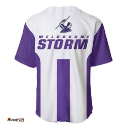 Storm Rugby Baseball Jersey Shirt White Sporty Go Storm