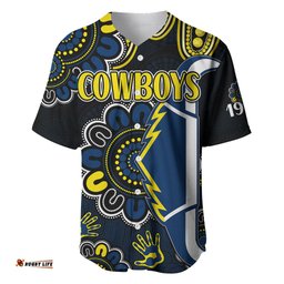 NRL North Queensland Cowboys Rugby Baseball Jersey Shirt Est 1992 Aboriginal