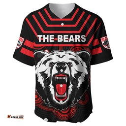 Custom Personalised The Bears Indigenous Baseball Jersey Shirt Go North Sydney