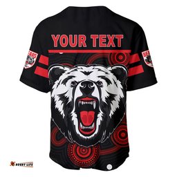 Custom Personalised The Bears Indigenous Baseball Jersey Shirt Go North Sydney