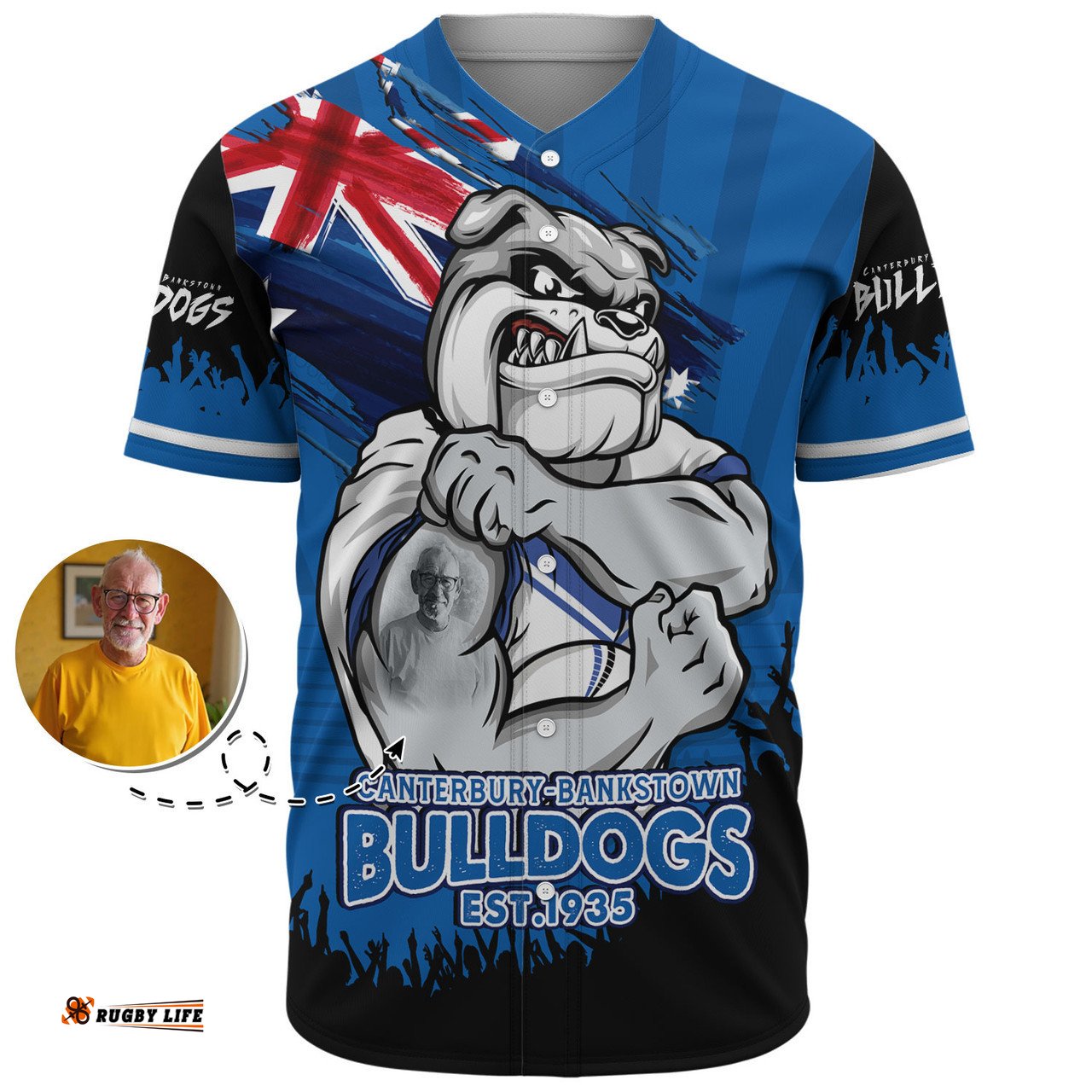 Amazing Aussie Canterbury Bankstown Bulldogs Heart Of A Fighter Tough And Fearless Baseball Shirt