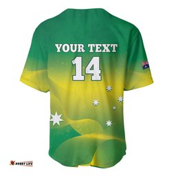 Custom Australia Rugby Baseball Jersey Shirt 2024 Kangaroos Gradient Sporty Style