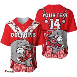 Custom Text And Number Dolphins Rugby Baseball Jersey Shirt Indigenous Black Artsy