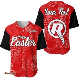 Custom Personalised Melbourne Renegades Cricket Happy Easter Day Baseball Jersey Shirt Simple Style