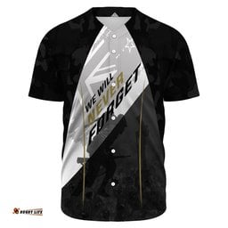 Custom Anzac Day We Will Never Forget Baseball Jersey Shirt