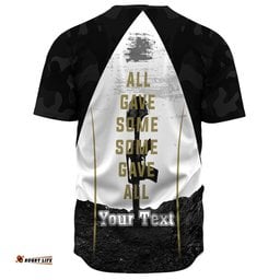 Custom Anzac Day We Will Never Forget Baseball Jersey Shirt