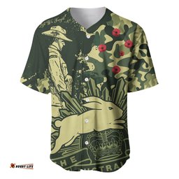 NRL ANZAC Rabbitohs Baseball Jersey Shirt Camouflage 04