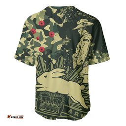 NRL ANZAC Rabbitohs Baseball Jersey Shirt Camouflage 04