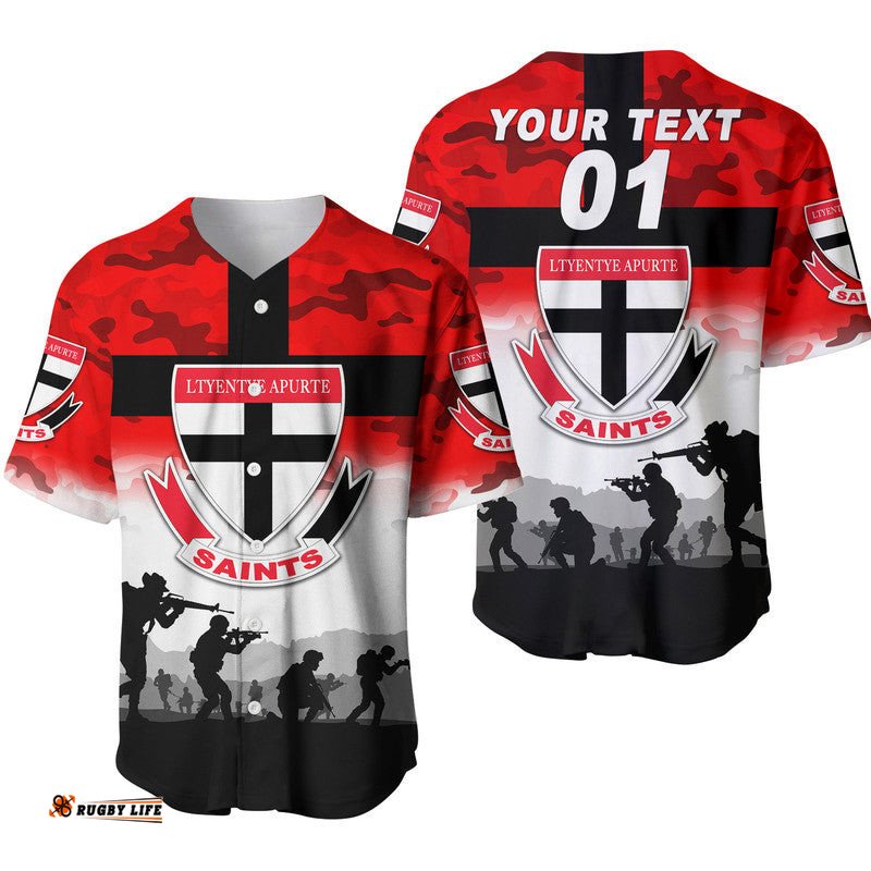 Custom Personalised Ltyentye Apurte ANZAC Baseball Jersey Shirt Simple Style Saints