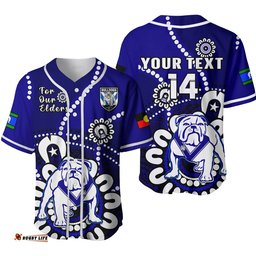 Custom Text And Number Bulldogs Rugby NAIDOC Baseball Jersey Shirt For Our Elders Aboriginal Ver.02