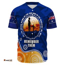 Custom Australia Anzac Camouflage Vitality Baseball Jersey Shirt