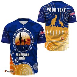 Custom Australia Anzac Camouflage Vitality Baseball Jersey Shirt