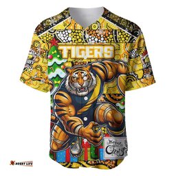 Custom Richmond Tigers Football Merry Christmas Baseball Jersey Shirt Indigenous Australian Art