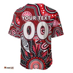 Personalised Saints NAIDOC Week 2024 Baseball Jersey Shirt Aussie Aboriginal Art