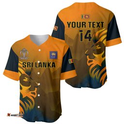 Personalised Sri Lanka Cricket Baseball Jersey Shirt Go Lions Dynamic Version