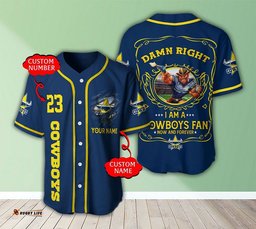 Personalized North Queensland Cowboys Baseball Jersey Shirt National I Am A Fan Football League Custom NRL