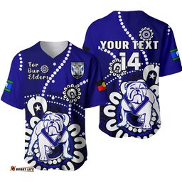 Custom Text And Number Bulldogs Rugby NAIDOC Baseball Jersey Shirt For Our Elders Aboriginal Ver.01