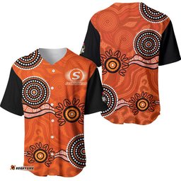 Perth Scorchers Cricket Dots Baseball Jersey Shirt