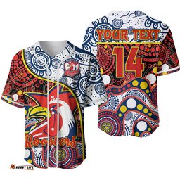 Custom Text And Number Roosters Rugby Baseball Jersey Shirt Easts 1908 Aboriginal Artsy Premiers Ver.02