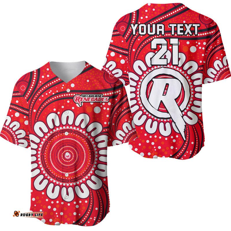 Melbourne Renegades Cricket Baseball Jersey Shirt Aboriginal