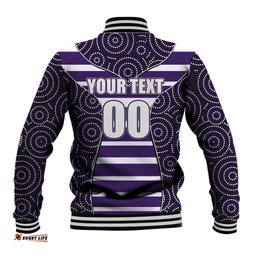 AFL - Freo Baseball Jacket Mix Dot Aboriginal
