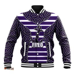 AFL - Freo Baseball Jacket Mix Dot Aboriginal