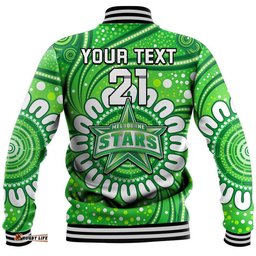 Custom Personalised Melbourne Stars Cricket Baseball Jacket Aboriginal