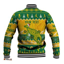 Personalised Australia Soccer Christmas Baseball Jacket All I Want For Xmas Is Matildas