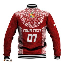 Personalised Tonga Rugby Baseball Jacket Mate Ma'a Tonga Champions