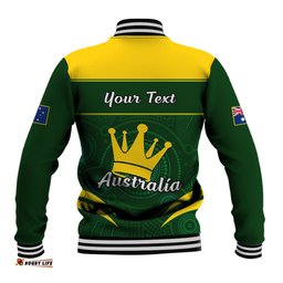 Personalised 12 June Australia King Birthday Baseball Jacket Aboriginal National Color