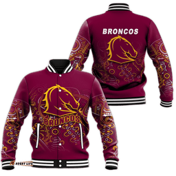 Brisbane Broncos Rugby Indigenous Baseball Jacket