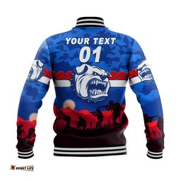 Custom Personalised Hermannsburg Western Aranda Bulldogs Football Club ANZAC Baseball Jacket Simple Style