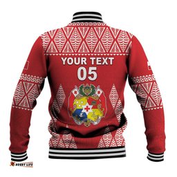 Custom Tonga Rugby Baseball Jacket Tonga Mate Ma'a Take The Lead