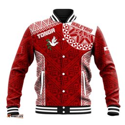 Personalised Tonga Rugby Baseball Jacket Ikale Tahi Champions World Cup 2023