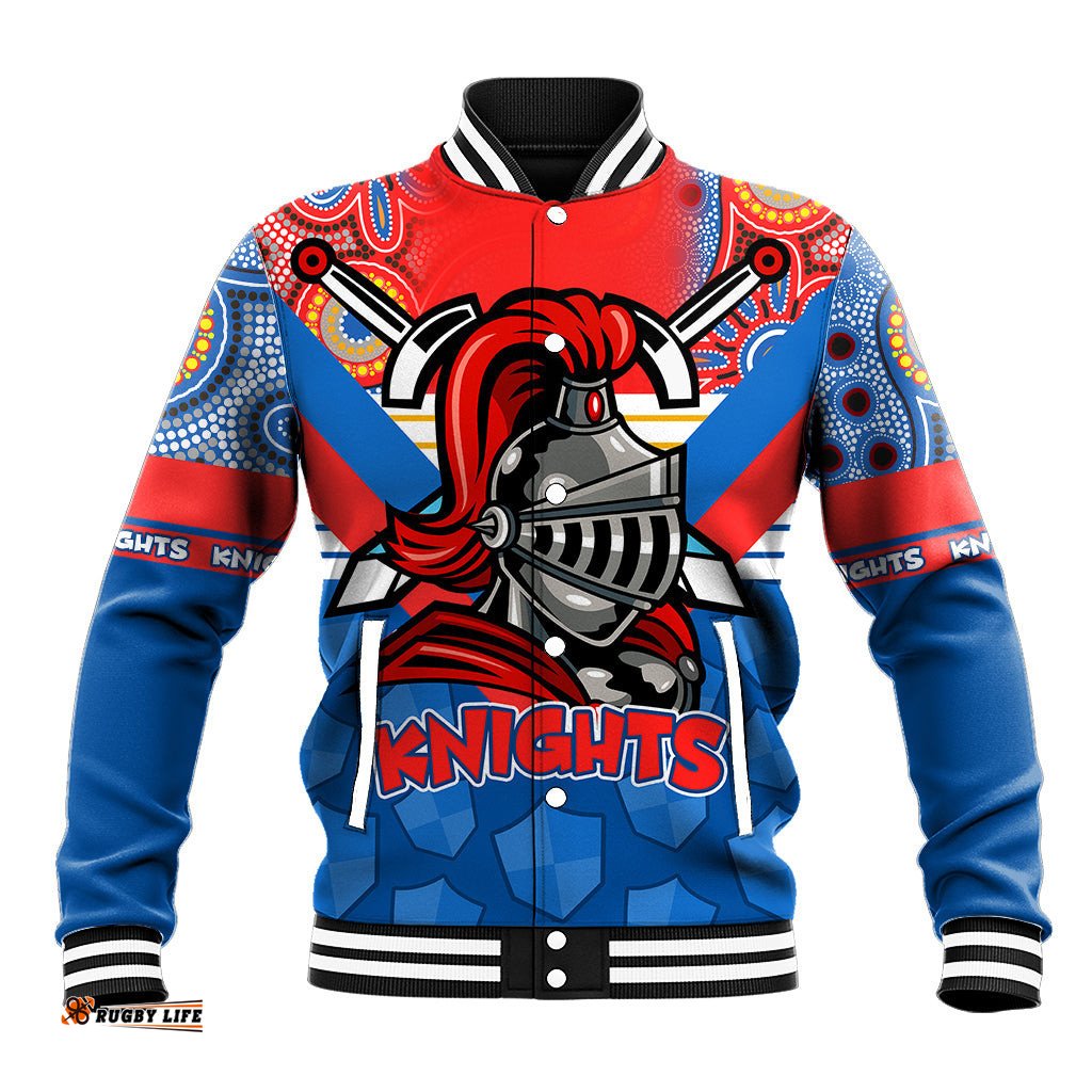 Custom NRL Knight Baseball Jacket Proud Newcastle Aboriginal Vibe