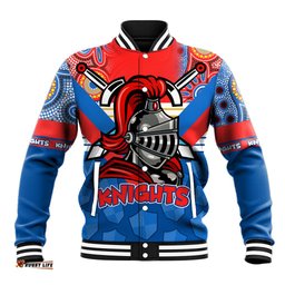 Custom NRL Knight Baseball Jacket Proud Newcastle Aboriginal Vibe