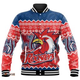 Sydney Aboriginal Roosters Christmas Vibe Baseball Jacket