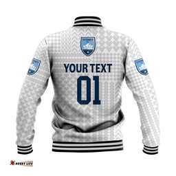Custom Personalised Sydney The Sky Blues Baseball Jacket Soccer Club Original Style - White