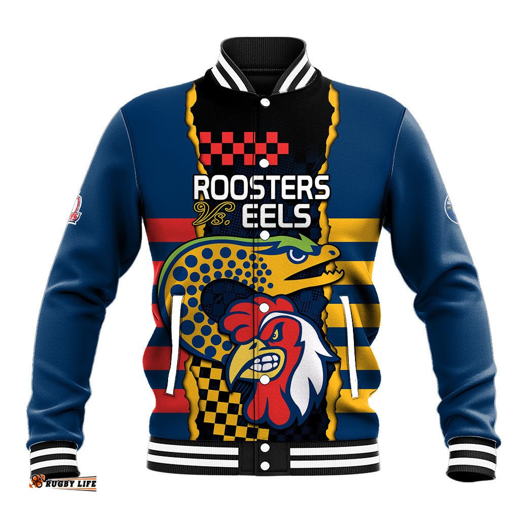 NRL Eels Combine Roosters Rugby Baseball Jacket Sporty Style