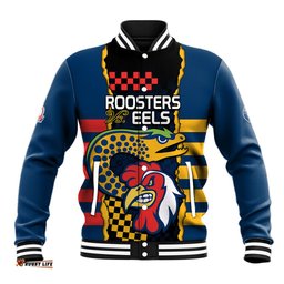 NRL Eels Combine Roosters Rugby Baseball Jacket Sporty Style