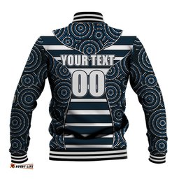 AFL - Blues Baseball Jacket Mix Dot Aboriginal